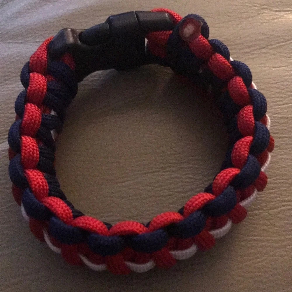 NWOT! Braided Sport Bracelet. Red/white /blue.